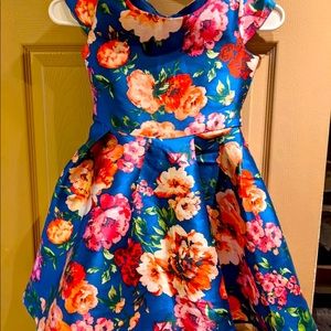 Girl’s Blue Floral Dress